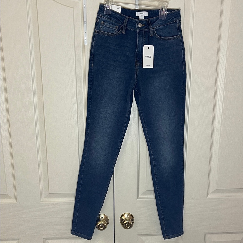 Forever 21 Dark Blue Skinny Jeans